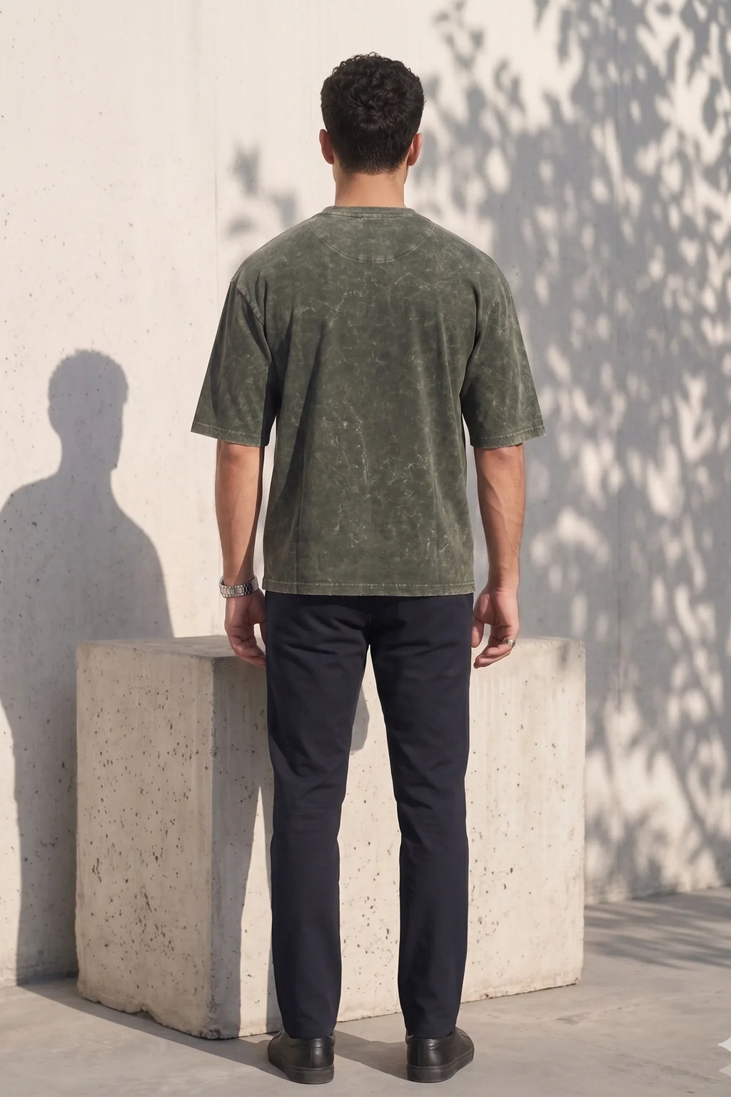 Mens Oversized TShirt - Aged Moss