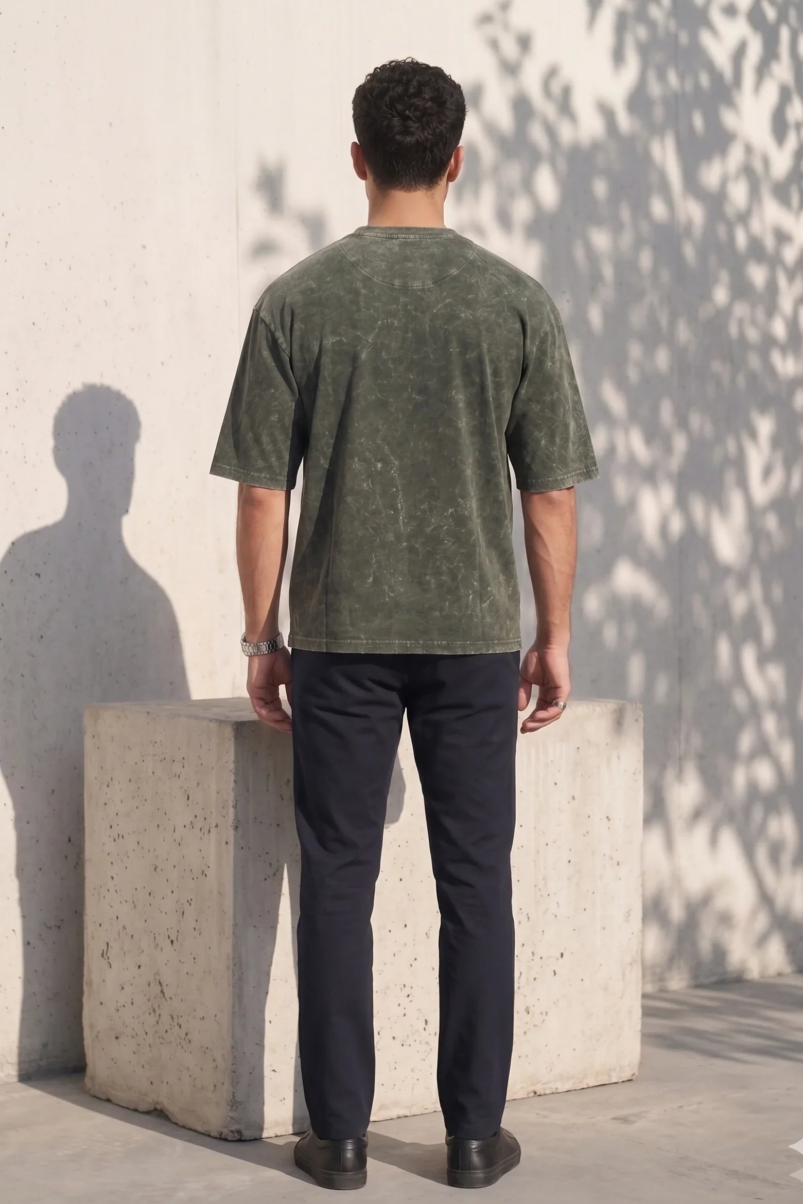Mens Oversized TShirt - Aged Moss