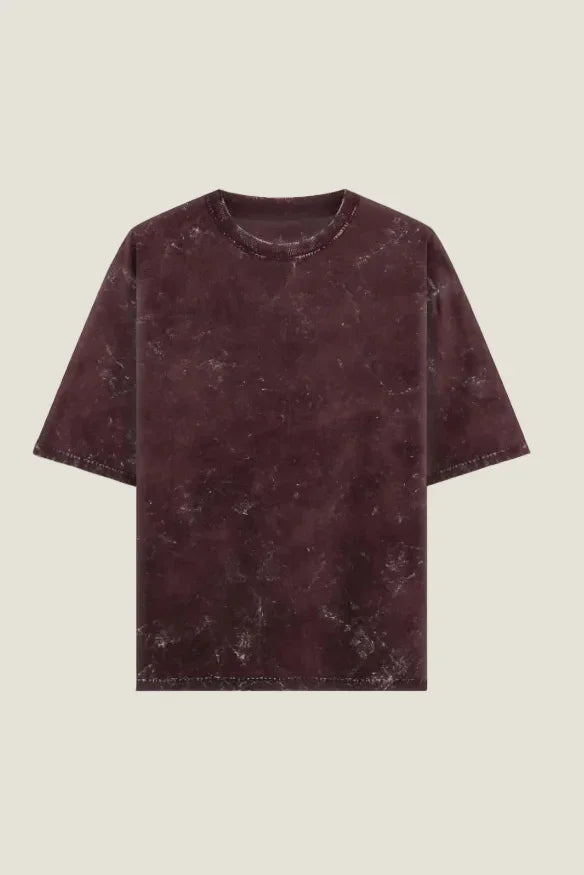 Mens Oversized TShirt - Crimson Vortex