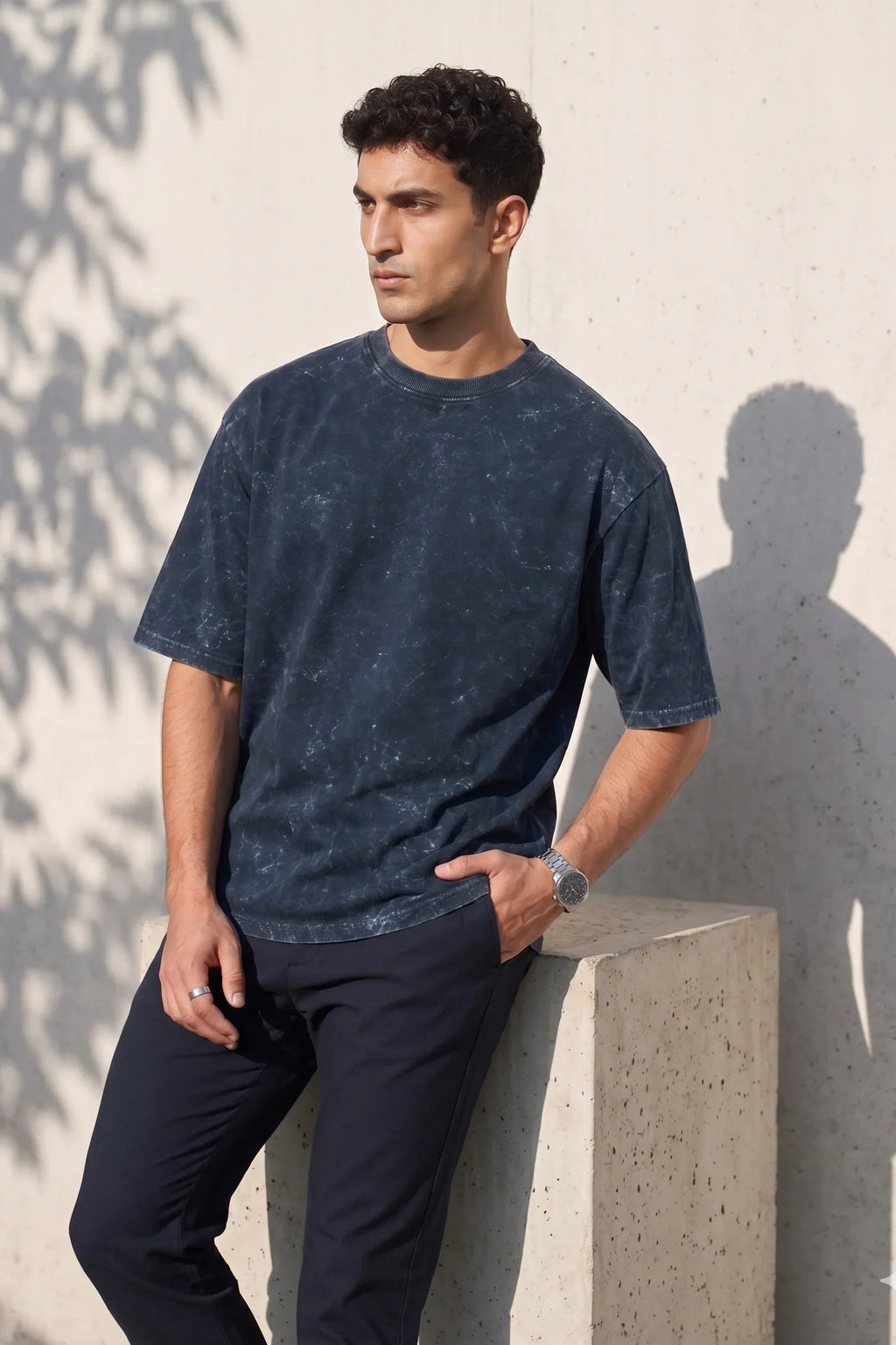 Mens Oversized TShirt - Deep Sea Vortex