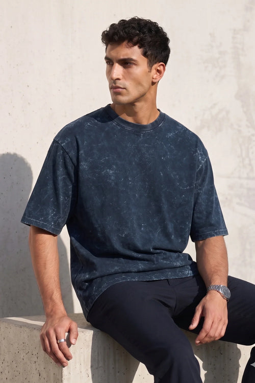 Mens Oversized TShirt - Deep Sea Vortex