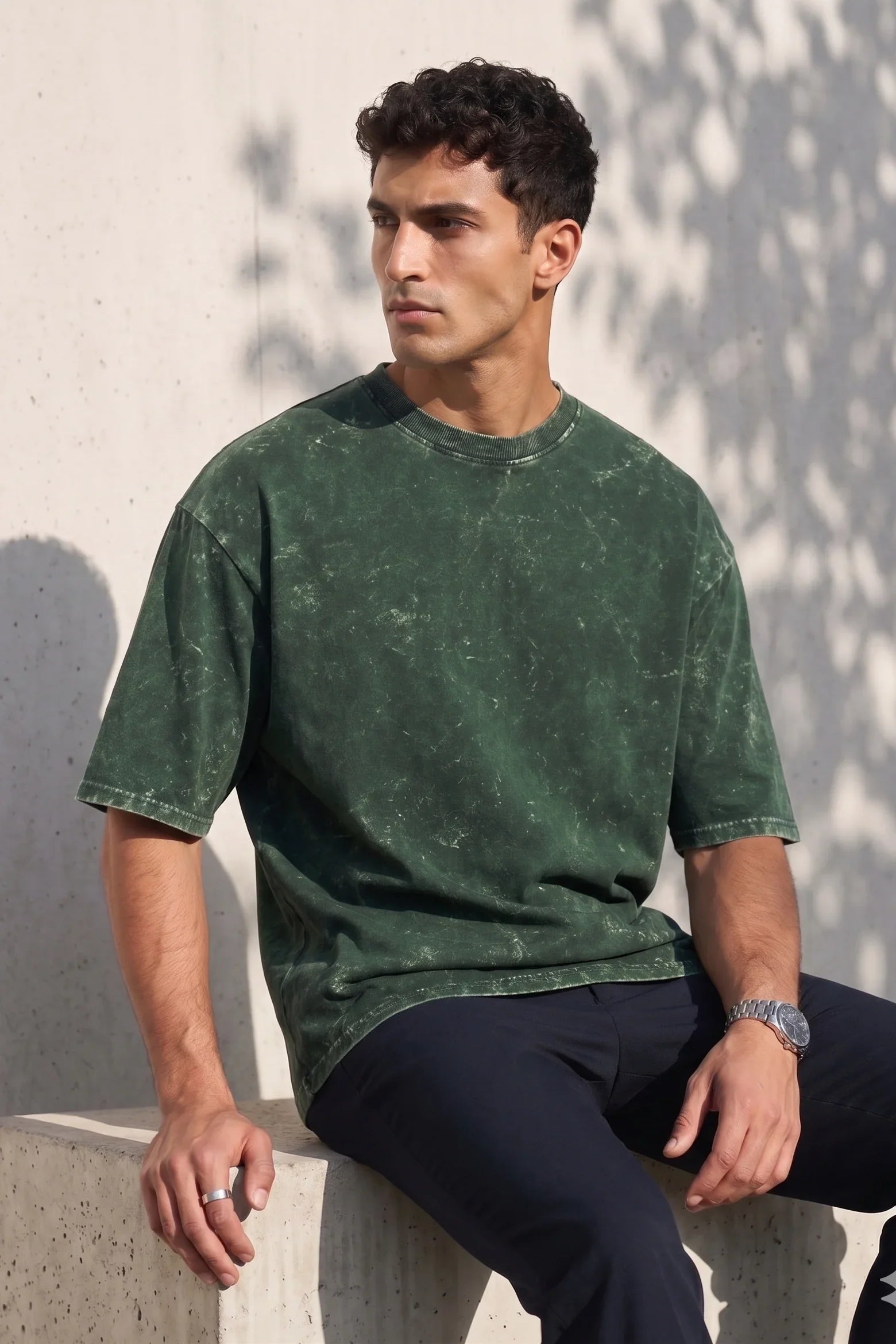 Mens Oversized TShirt - Forest Echo