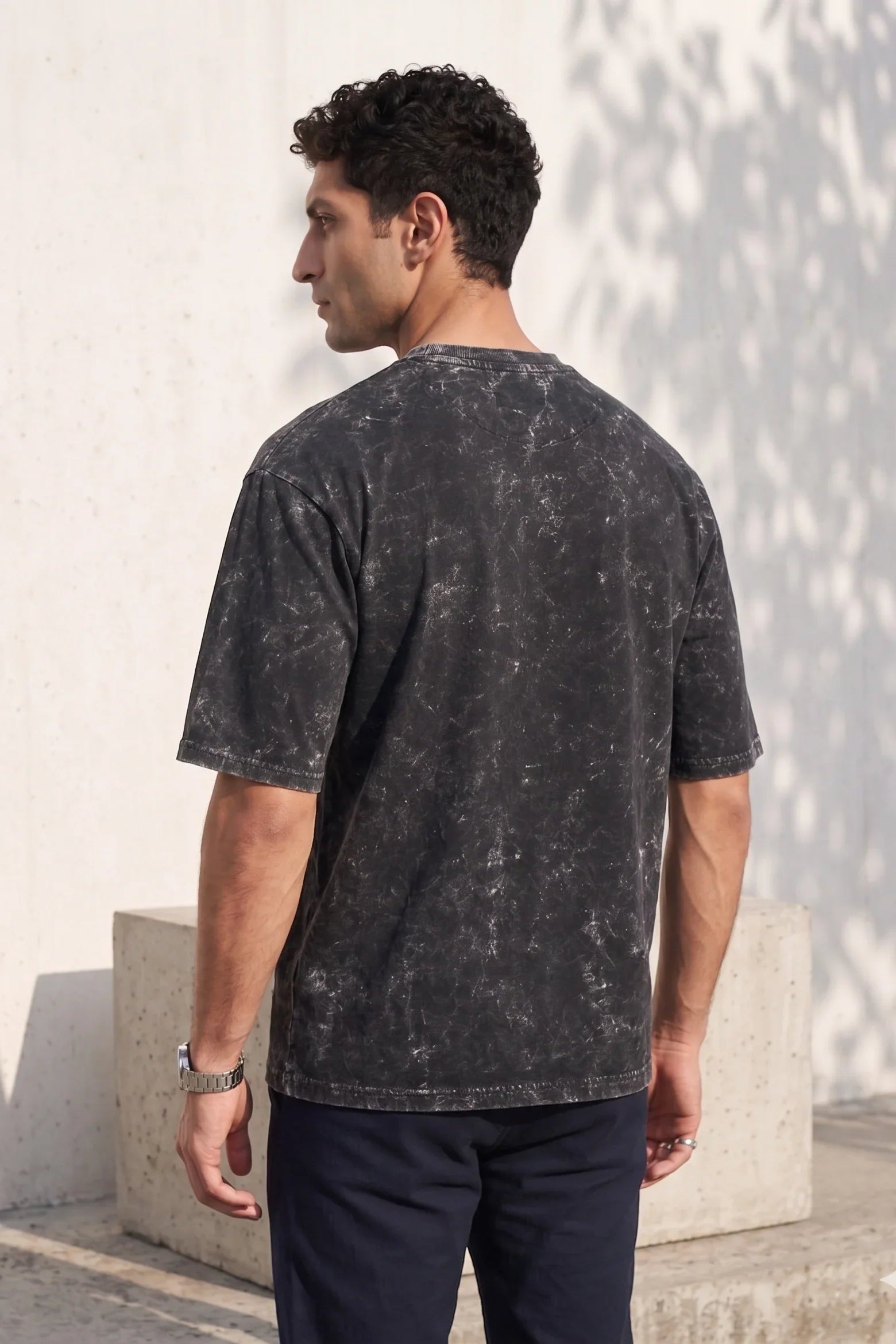 Mens Oversized TShirt - Midnight Marble